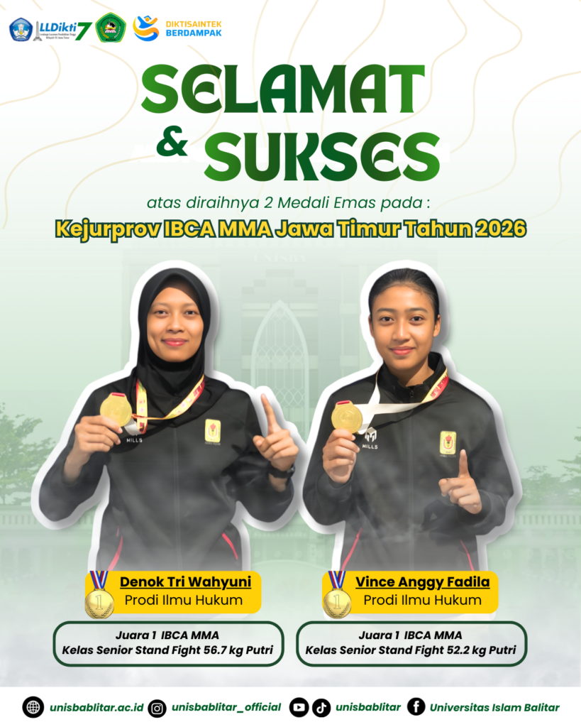 Lawan Cedera, Dua Srikandi UNISBA Blitar Sabet Emas di Kejurprov MMA Jatim 2026