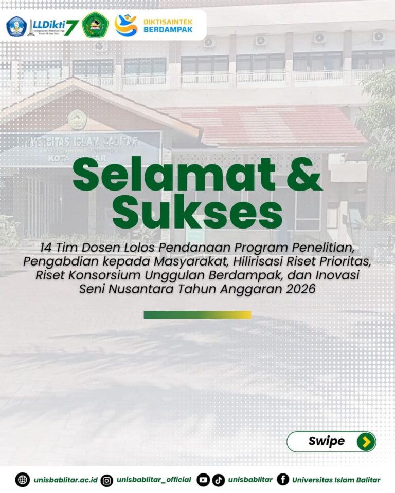 14 Dosen UNISBA Blitar Lolos Program Hibah Pendanaan Penelitian dan Pengabdian Masyarakat
