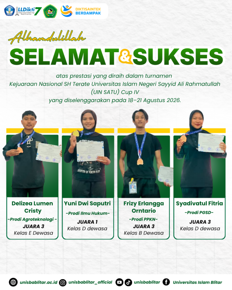 Mahasiswa UNISBA Blitar Amankan Empat Medali di Ajang UIN Satu Cup IV