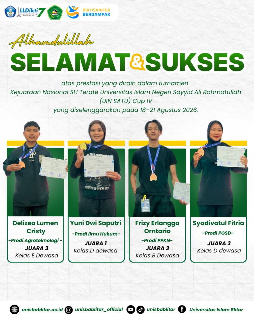 Mahasiswa UNISBA Blitar Amankan Empat Medali di Ajang UIN Satu Cup IV